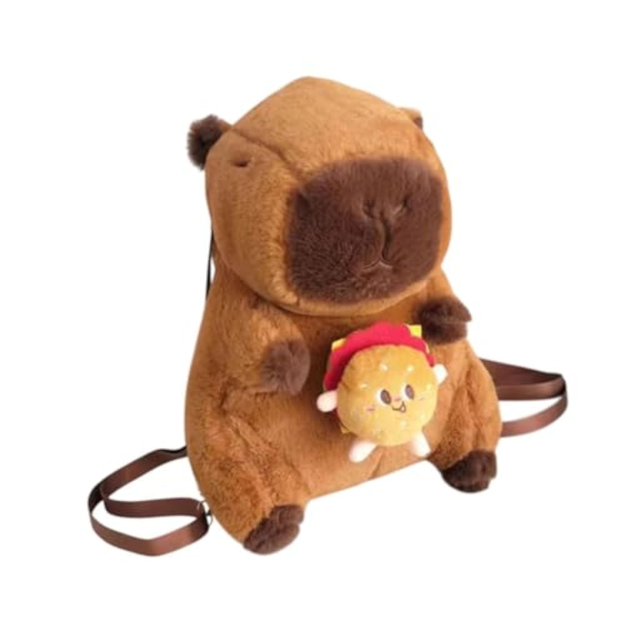 Plush Capybara Cartoon Backpack for Casual Outdoor Shopping